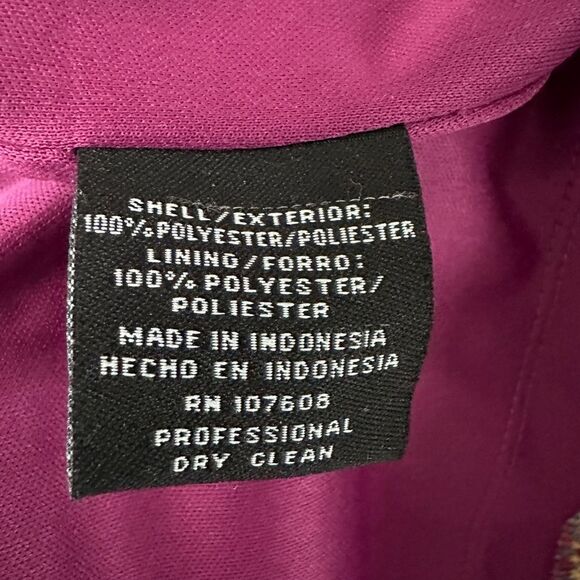 Chetta B Knit Metallic Turtleneck Sleeveless Dress Mauve Oink Purple Gold - Picture 5 of 7